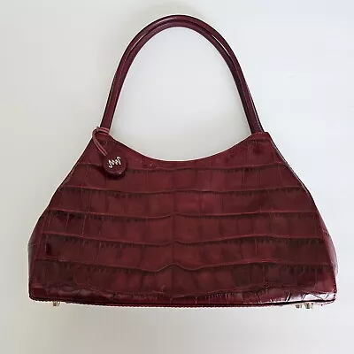 Monsac Original Red Croc Embossed Hand Bag Great Condition Clean • $20