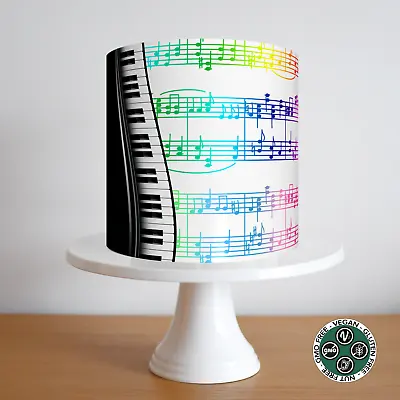 Music Notes Cake Topper Border Strip Pattern Wrap Party Deco Edible Birthday • £6.49