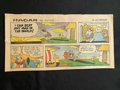 #01  HAGAR THE HORRIBLE By Dik Browne Lot Of 9 Sunday Third Page Strips 1973 • $9.99