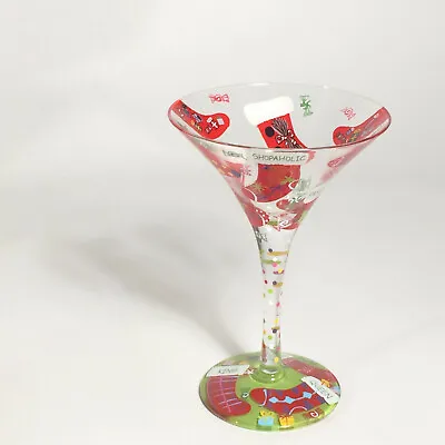 Lolita Stocking Stuffer Christmas Martini Glass Hand Painted  • £32.08