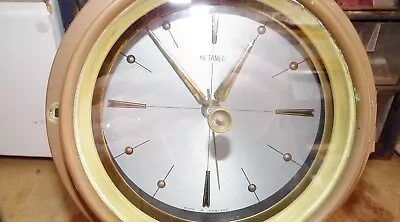 Vintage Metamec Brass Porthole Clock Fully Working [ Ship Type ]  • £50