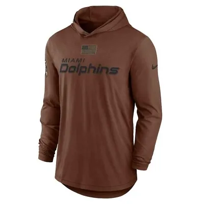 MIAMI DOLPHINS 2023 NIKE Salute To Service T SHIRT HOODIE Men's 2XL • $119.59