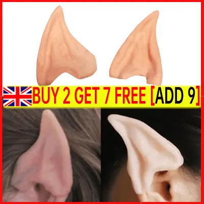 £4.46 • Buy 🎃Halloween Costume Elf Fairy Ear Tips Hobbit Vulcan Spock Alien Cosplay Tool UK