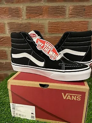 VANS SK8-Hi Size UK 5  Womens Black And White Skate Shoes Trainers • £40