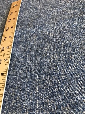 $55 • Buy Vintage Chambray Woven Fabric Blue & White 5 Yards By 45” Wide