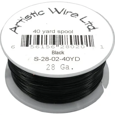 Artistic Wire Beading Craft Wrapping Black 28G 120ft • $12.73