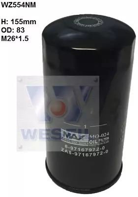 Nippon Max Oil Filter WZ554NM (industry Number Z554 Or Z600) • $35