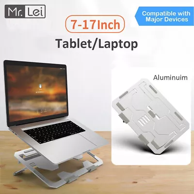 $13.99 • Buy Adjustable Laptop Stand Foldable Notebook Tablet Holder Portable Computer Desk