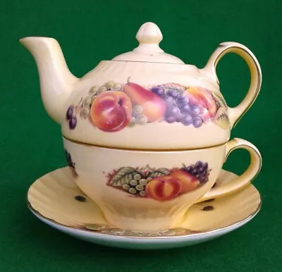 £149.99 • Buy Aynsley “orchard Gold” Tea For One (tea Pot, Cup And Saucer) - Rare.