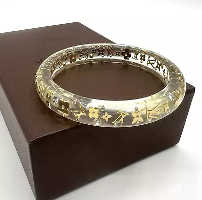 Louis Vuitton Bangle Bracelet Brasserie Inclusion Clear Icon Motif LV Authentic • $172