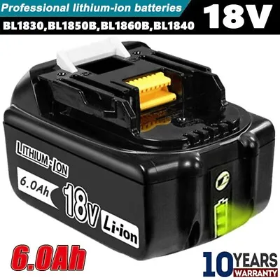 18V 6.0Ah Battery For Makita LXT Li-ion BL1860 BL1830 BL1850 Cordless Power UK • £18.89