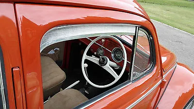 Window Vent Trims Mesh For VW Beetle Type 1 Bug EARLY CHROME Regus AAC124 • $148.32