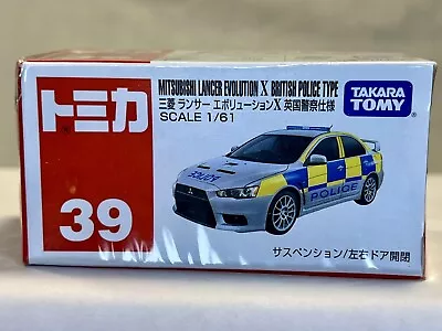 Tomica 39 Mitsubishi Lancer X Brithish Police Nib • $3