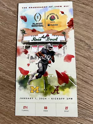 Michigan Wolverines National Champions Game Ticket Stub From Rose Bowl Authentic • $149.99