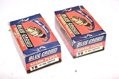 20 NOS 1941 Buick 37-42 Packard * BLUE CROWN T8 HUSKY SPARK PLUGS LOT * Vtg Auto • $69.95