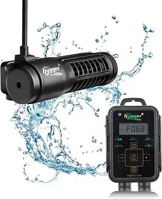 Hygger 12W Aquarium Tank Marine Cross Flow Wave Pump Maker LED Control EU Plug • £86.99