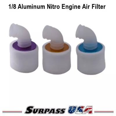 Surpass USA 1/8 Aluminum Off-Road RC Nitro Engine Air Filter .21 .25 .28 .32 • $6.49