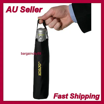 $23.42 • Buy Automatic Folding Umbrella Portable Windproof Auto Compact8Ribs Fiberglass Black