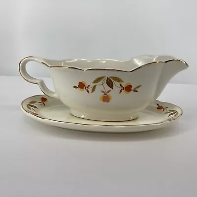 Vintage Hall China Gravy Boat And Underplate Superior Quality By Mary Dunbar • $18.75