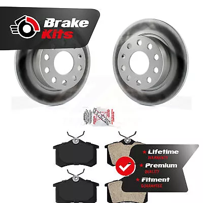 Rear Coat Disc Brake Rotors Semi-Metallic Pad Kit For 2011-2011 Volkswagen Jetta • $83.52