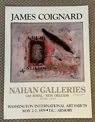 Vintage Signed James Coignard Abstract Print From Washington Inter. Art  1979 • $125