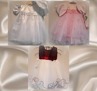Flower Bridemaid Dresses Baby Party 6-18 Months By Taralee & Couche Tot • £20