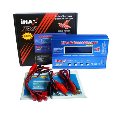 IMax B6 AC 80W RC Lipo NiMh Digital Battery Balance Charger Discharger Control • $42.18