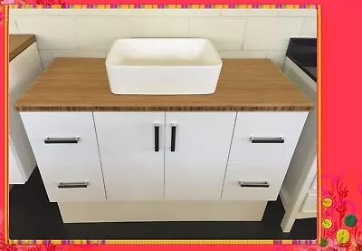 Bathroom Vanity Nowa High Gloss White Stone Or Wooden Top & Basin • $560