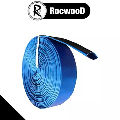 £5.50 • Buy 2  Layflat Hose PVC Water Delivery Discharge Pipe Pump Lay Flat Irrigation Blue