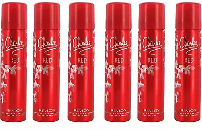 Revlon Charlie Red Body Spray 75ml X 6 • £10.79