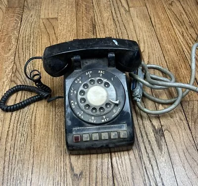 Vintage 565HKM BELL WESTERN Black ELECTRIC DESK ROTARY PHONE MULTI LINE SYSTEM • $50
