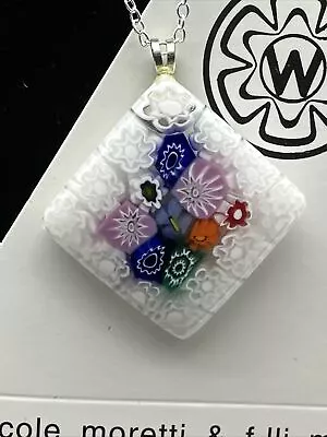 Authentic Murano Glass Millefiori Pendant Necklace - MNH -8 • $32.99