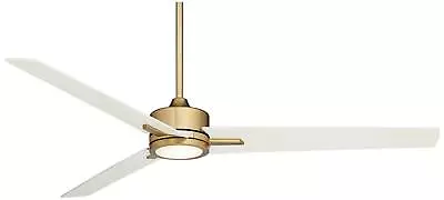 60  Monte Largo Soft Brass LED Ceiling Fan With Remote Control • $349.99