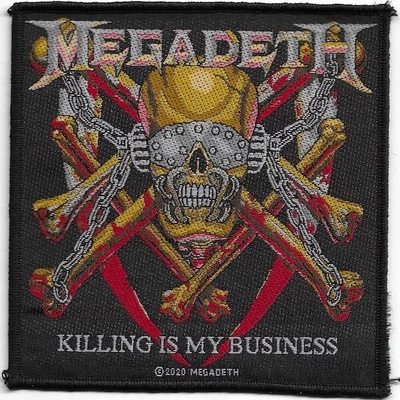 £4.50 • Buy MEGADETH Killing Is My Business: Woven SEW-ON PATCH 100% Official Licensed Merch