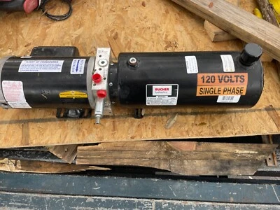 $500 • Buy New Hydraulic Pump New Bucher Hydraulics/ Baldor Resilience Motor 