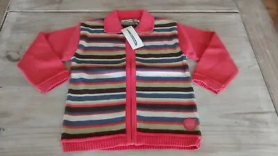 SAVE£35 Miniman Designer Stripe Thin Summer Knit Cardigan 3yrs BNWT Rrp£46.99 • £11.99