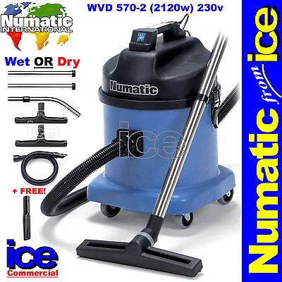 Numatic WVD570 Professional Wet/Dry Duplex Industrial Commercial Vacuum Cleaner • £649.99