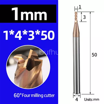 Two Edge Tungsten Steel Milling Cutter Extended Alloy End Milling Cutter • £11.86