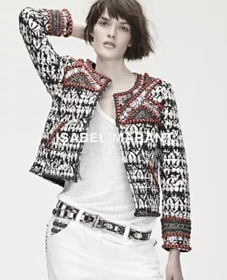 Isabel Marant X H&M NEW Quilted Beaded Jacket Size 6 RARE • $399