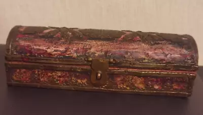 £17.88 • Buy Vintage Indian Wooden & Brass Pen / Pencil Box  Hand Crafted