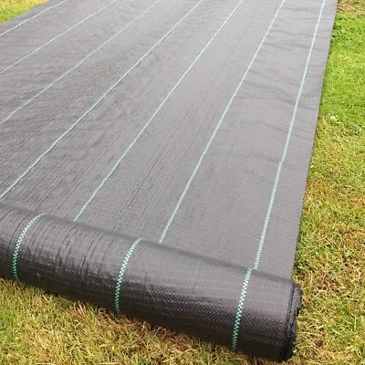 1m X 50m 100g Weed Control Ground Cover Driveway Membrane Landscape Fabric • £21.99