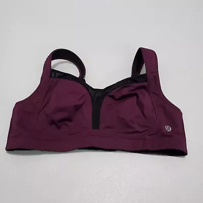 Lululemon Women Sports Bra 34D Purple Ta Ta Tamer II Convertible Straps • $39.92