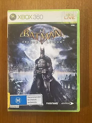 Batman: Arkham Asylum (m) Xbox 360 Pal Ex Rental Oz Seller • $7.99