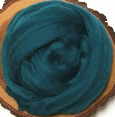 TEAL - Merino Wool Roving Combed Top For Spinning Nuno Felting - 2 Oz • $5.95