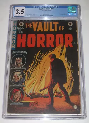 The Vault Of Horror #36 Ec Comics 1954 Cgc 3.5 Jack Davis Graham Ingels Art • $399.99