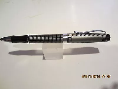 Terzetti  Checker  Metal Ballpoint Pen-chrome Trim-velvet Pouch-buy More & Save • $6.28