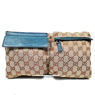 Gucci Waist Pouch Bag  Brown Canvas 3241011 • $2.25