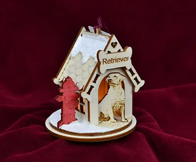 Ginger Cottages K9 Cottages Retriever Christmas Ornament Made In Usa K9105 • $19.88