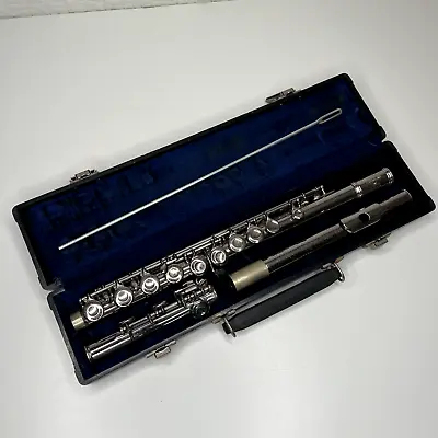 Vintage Gemeinhardt Flute Elkhart Ind #B58750 Matching Hard Case USA *SEE PICS* • $49.99