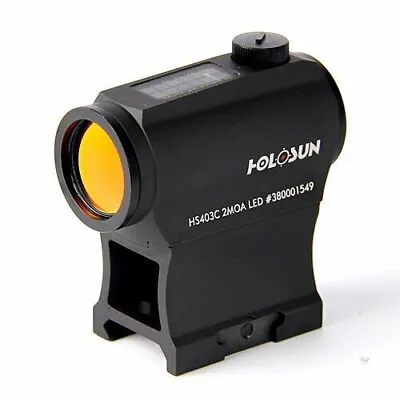 Holosun Micro Solar FailSafe Red Dot Sight 2 MOA Dot 1/3 Co-Witness Mount HS403C • $174.95